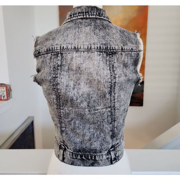 Highway Jeans Black and Gray Denim Vest Size S - Picture 4 of 5